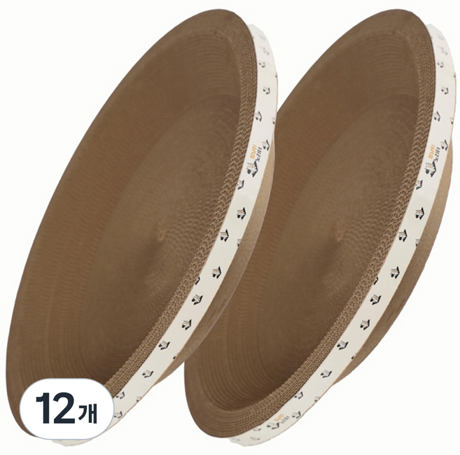 멍냥이노리터 고양이 특대형 스크래쳐 원형, 혼합색상, 12개