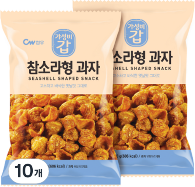 청우식품 참소라형 과자, 120g, 10개