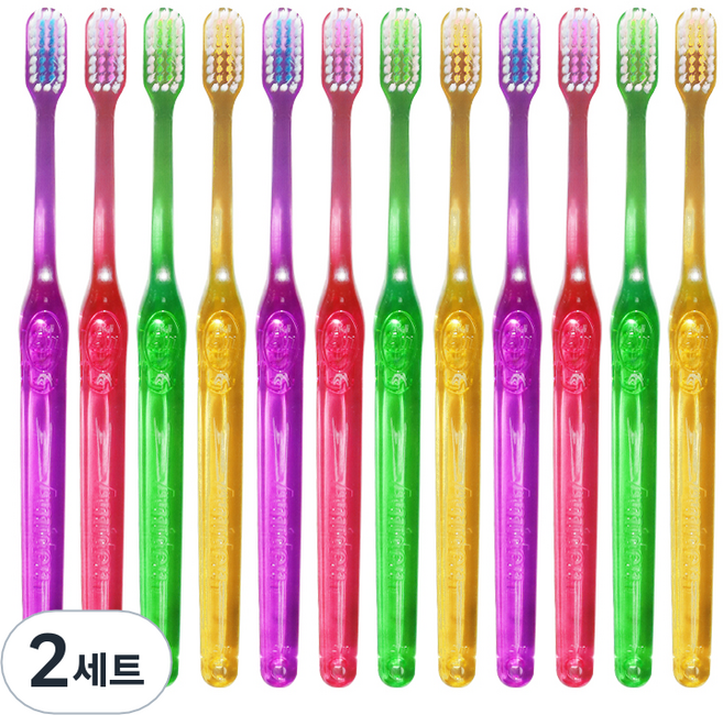 아미덴 플러스 이중슬림모 칫솔 12p 세트, 2세트, 12개입