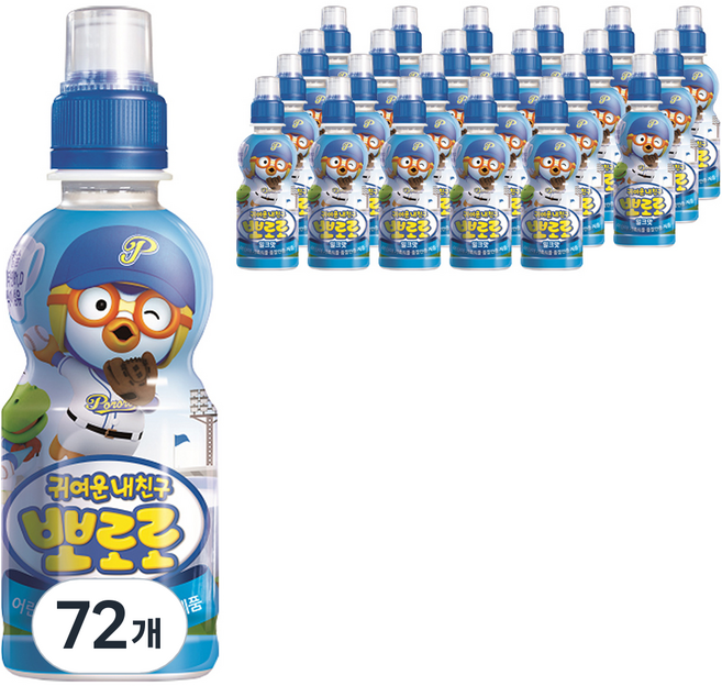 팔도 귀여운내친구 뽀로로 밀크맛, 235ml, 72개