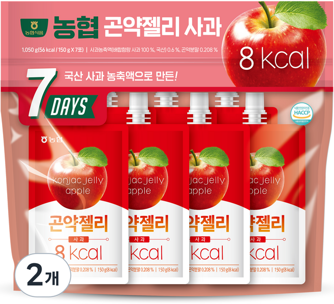 농협식품 곤약젤리 사과, 150g, 14개