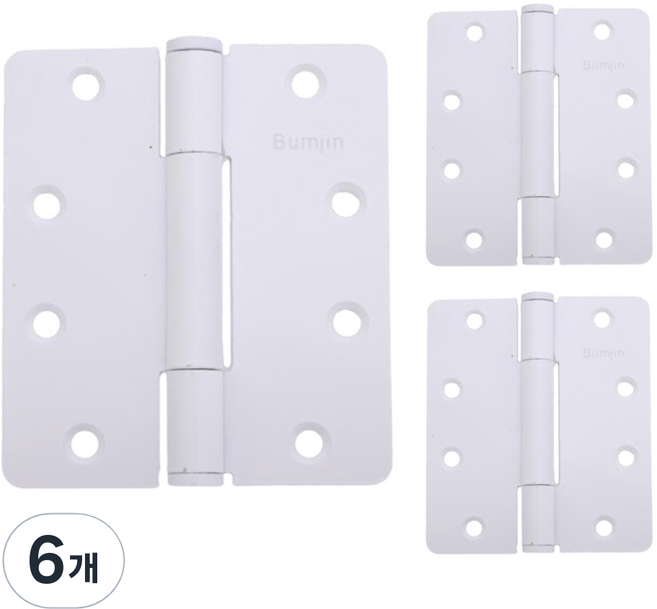 房門用三節式鉸鏈 白色, 6個