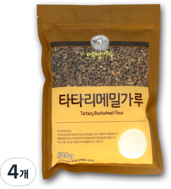 메밀마을 타타리 메밀가루, 500g, 4개