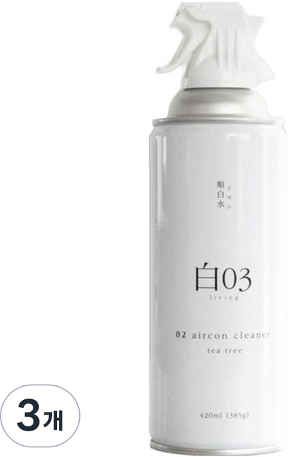 순백수 에어컨 클리너, 420ml, 3개