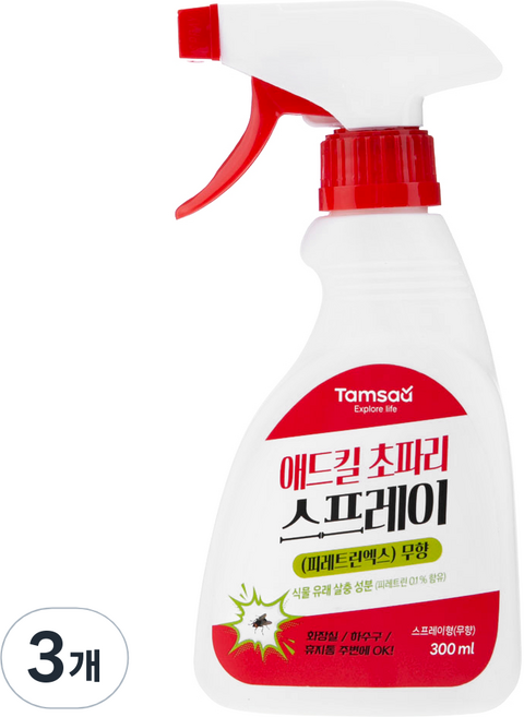탐사 초파리 살충제 스프레이타입, 3개, 300ml