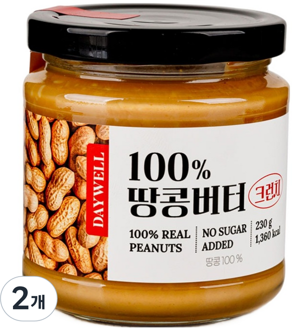 Daywell 顆粒花生醬, 2個, 230g