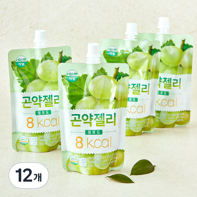 jaim 곤약젤리 청포도, 140g, 1개입, 12개