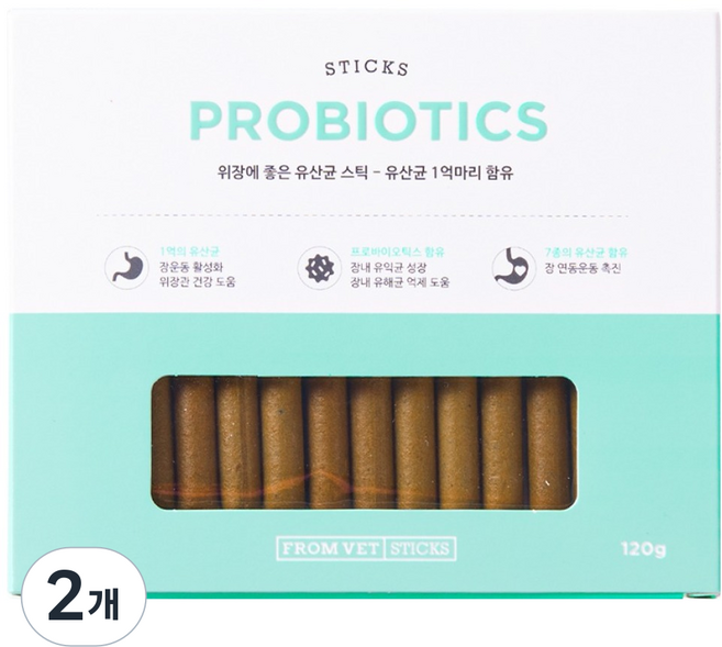 프롬벳 반려동물 순수스틱 영양제, 장건강/유산균, 2개