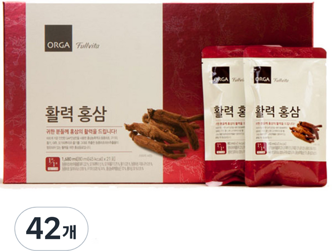올가홀푸드 풀비타 활력홍삼, 42개, 80ml