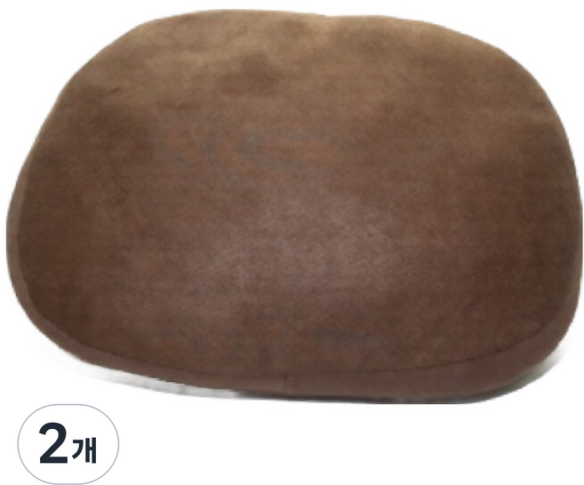 레드에셋 차량 목쿠션, 브라운, 2개