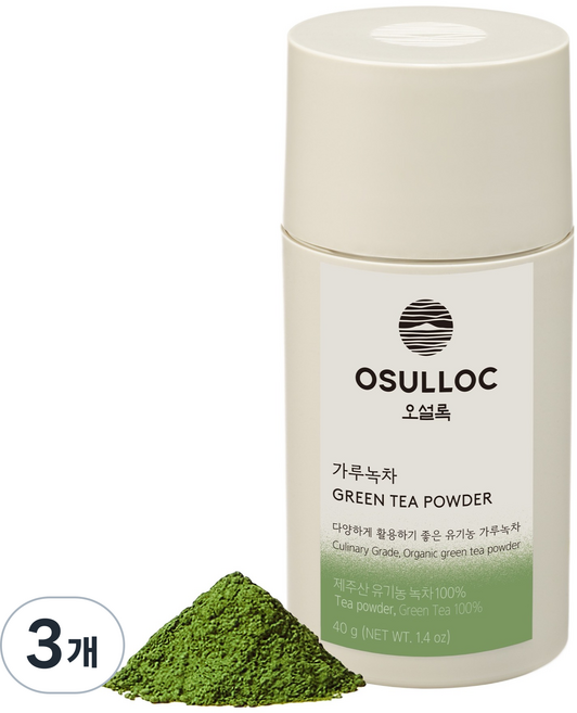 오설록 가루녹차, 40g, 1개입, 3개