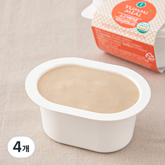 얌이밀 초기 만4~6개월 소고기배미음, 100g, 4개