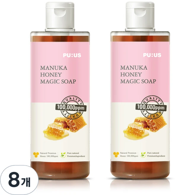 퓨어스 마누카허니 매직 솝 약산성 올인원 클렌저, 50ml, 8개 - 쿠팡