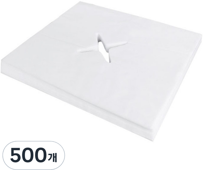 일회용 위생 X형 안면 커버, 500개, 화이트