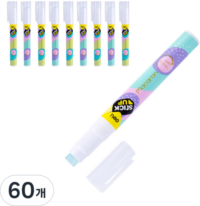 델리 마카롱 슬림 글루스틱 EA23810 랜덤 발송, 2.6g, 60개