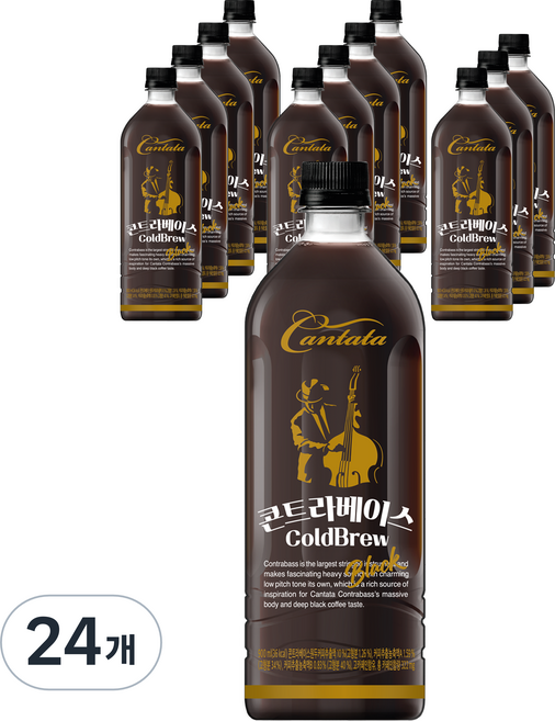 칸타타콘트라베이스 블랙, 900ml, 24개