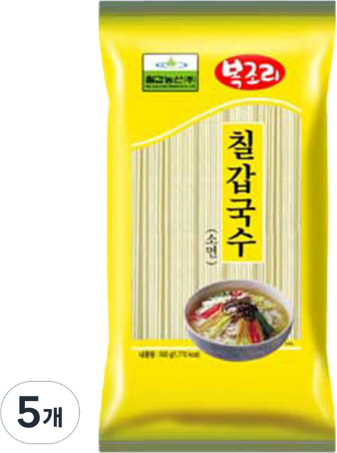 칠갑농산 복조리국수 소면, 500g, 5개