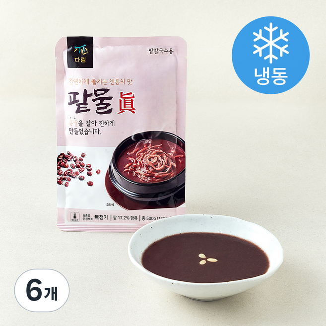 다림식품 팥물 진 (냉동), 500g, 6개, 1개입