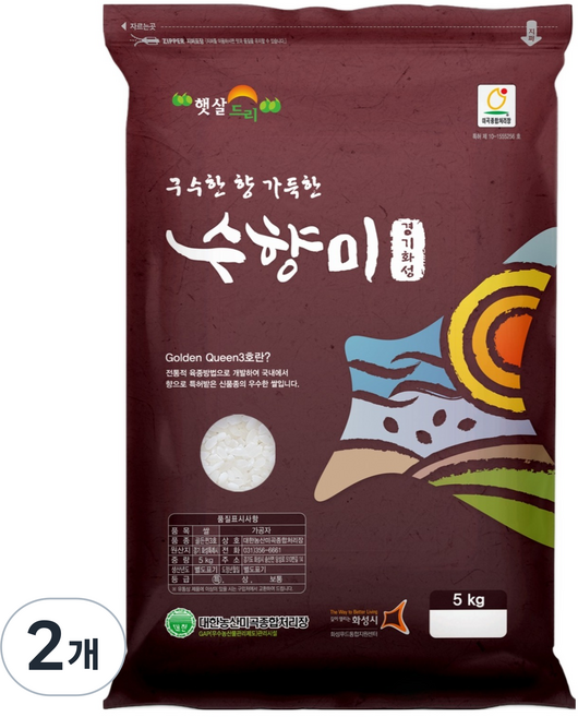 수향미 골든퀸 3호 백미 특등급, 5kg, 2개