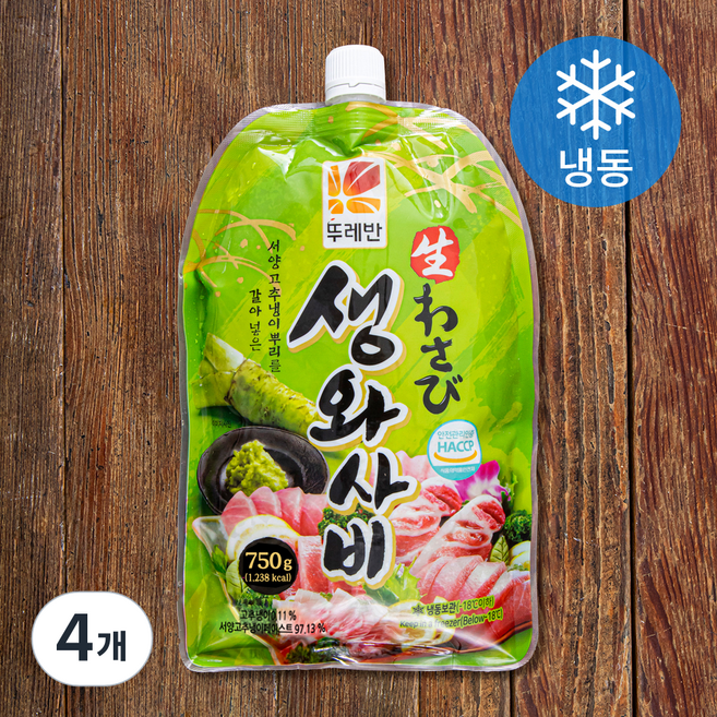 뚜레반 생와사비 (냉동), 750g, 4개