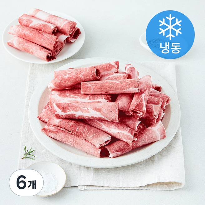 미국산 돼지 목전지 돌돌말이 구이 볶음용 2mm (냉동), 6개, 2.5kg