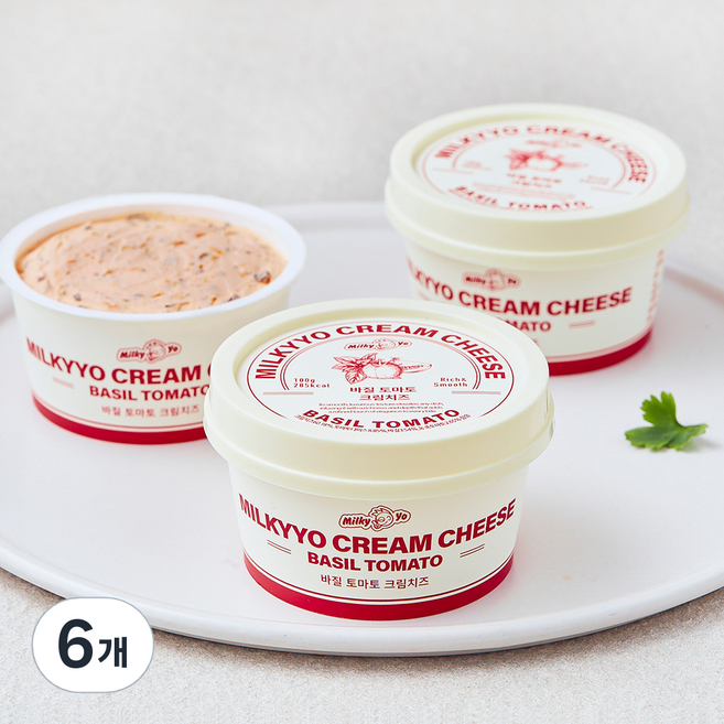 밀키요 크림치즈 바질토마토, 100g, 6개, 1개입