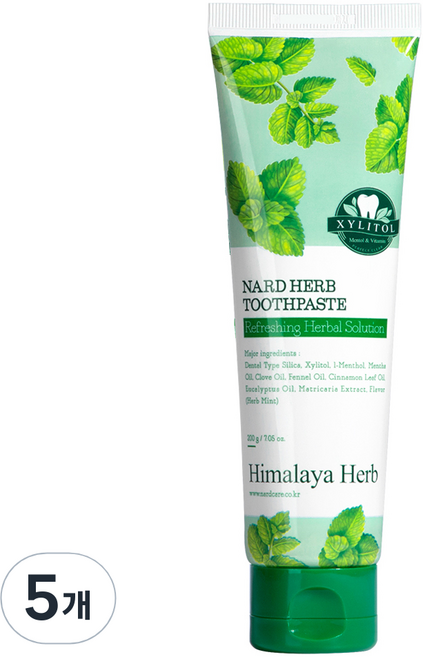 나드 구취케어 치약, 200g, 5개