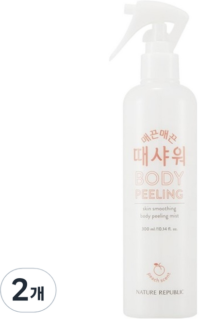 네이처리퍼블릭 매끈매끈 때샤워 복숭아, 300ml, 2개