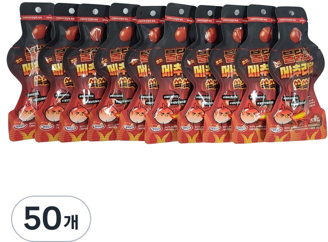 행복담기 불닭맛 메추리알 쏙쏙, 25g, 50개