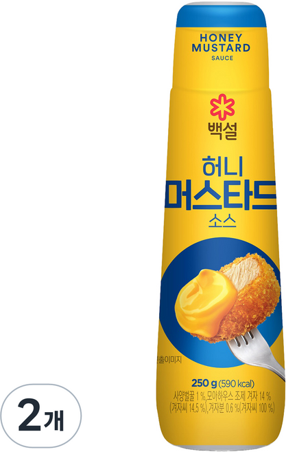백설 허니머스터드 소스, 250g, 2개