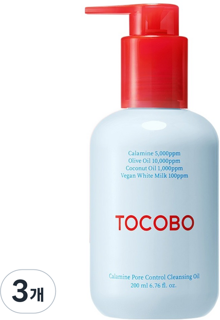 TOCOBO 爐甘石毛孔調理卸妝油, 3個, 200ml