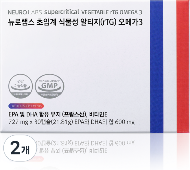 뉴로랩스 초임계 식물성 알티지 오메가3 21.81g, 2개, 30정