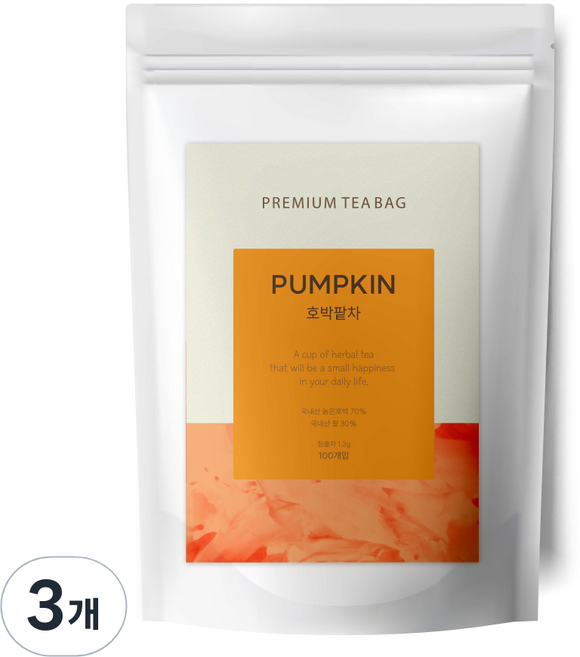 유리아 삼각티백 호박팥차, 1.2g, 100개입, 3개