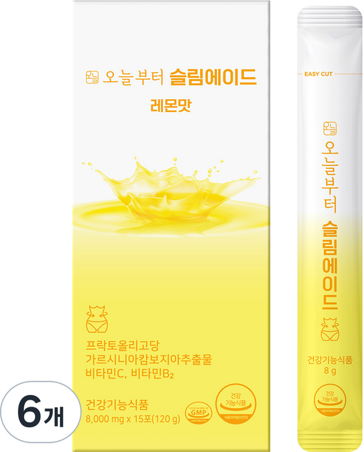오늘부터 슬림에이드 다이어트보조제 레몬맛, 6개, 120g