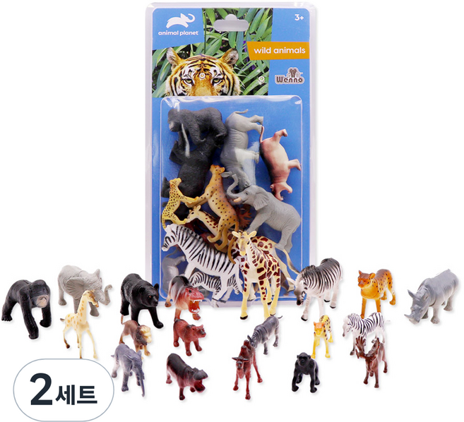 애니멀플래닛 동물 블리스터 피규어 모형 세트 19피스, 2세트