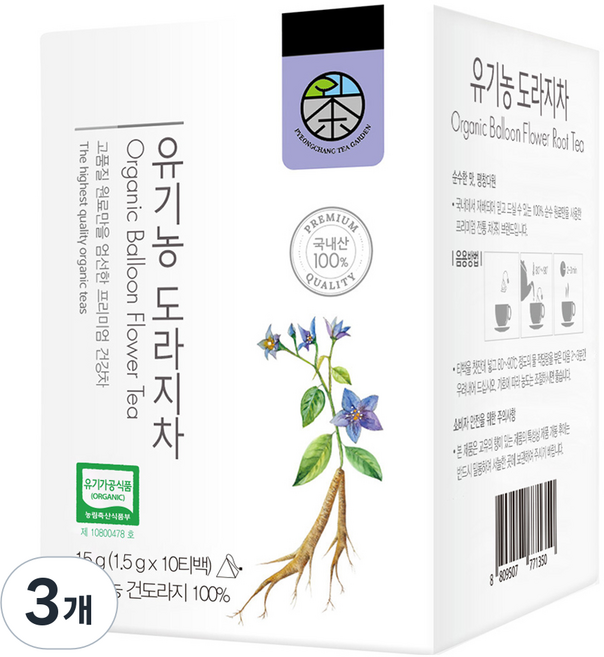 PYEONGCHANG TEA GARDEN 有機桔梗茶, 1.5g, 10入, 3個