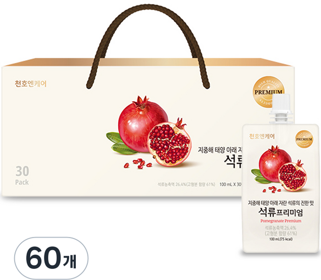 천호엔케어 정성담은 석류즙 프리미엄 30p, 100ml, 60개