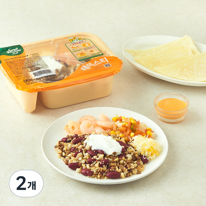 스윗밸런스 쉬림프 & 사워크림 멕시칸 브리또볼, 280g, 2개