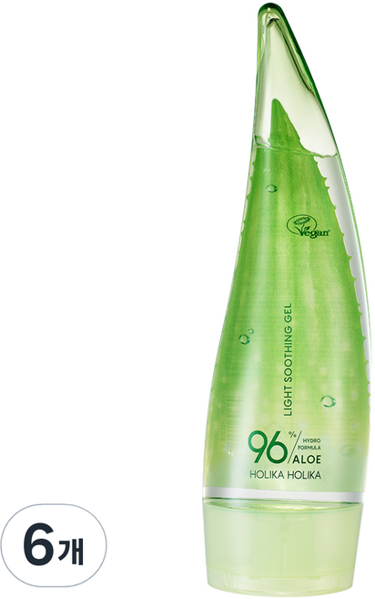 홀리카홀리카 알로에 하이드로 포뮬라 96% 라이트 수딩젤, 6개, 250ml