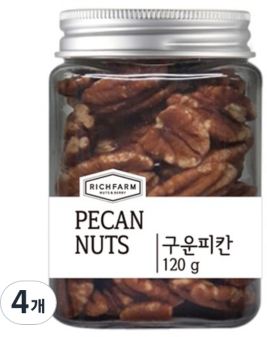 리치팜너트 구운피칸 수푸림, 120g, 4개
