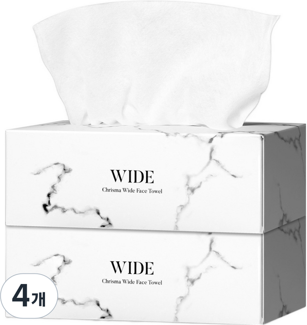 크리스마 더마랩 와이드 인견 페이스 타올, 4개, 80개입