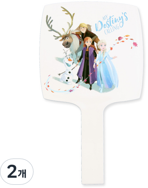 세븐스타 겨울왕국2 사각 핸드미러 대 엘사, 혼합색상, 2개