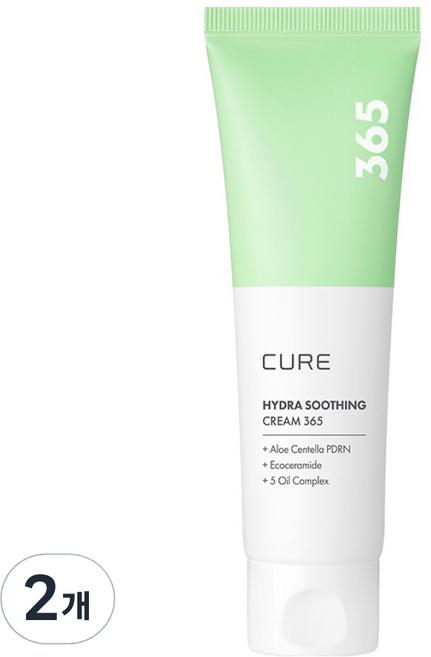 김정문알로에 하이드라 365 수딩 크림, 80ml, 2개