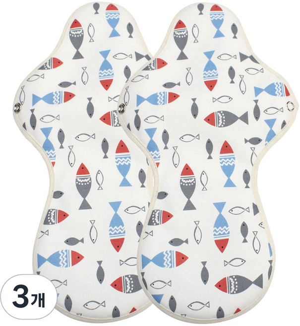 위즐리 면생리대, 오버나이트, 2개입, 3개