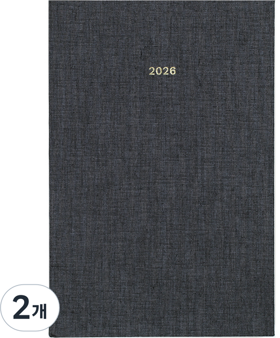 페이퍼리안 2026년 애티튜드 PU 먼슬리 플래너 A5, 오닉스 블랙, 2개