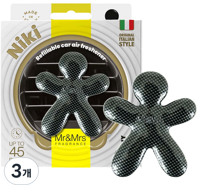 Mr&Mrs FRAGRANCE Niki The Black 車用芳香劑, 3個, 托斯卡尼葡萄