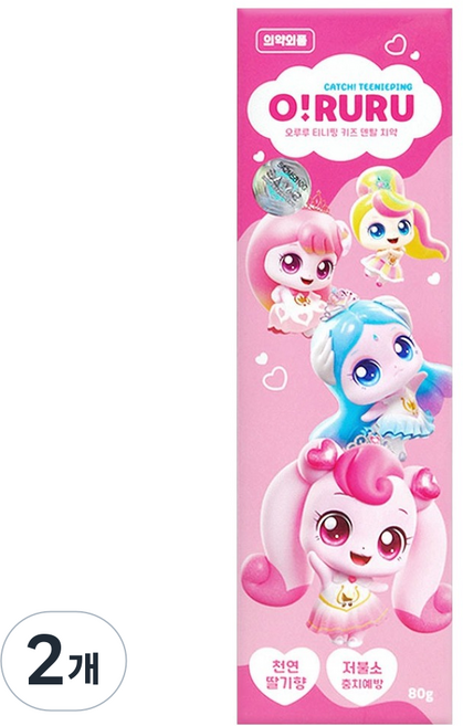 오루루 캐치티니핑 오루루 키즈 덴탈 치약, 80g, 1개입, 2개