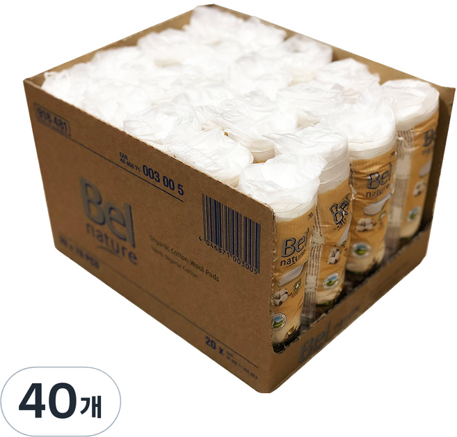 벨네이처 유기농 화장솜 원형, 70개입, 40개