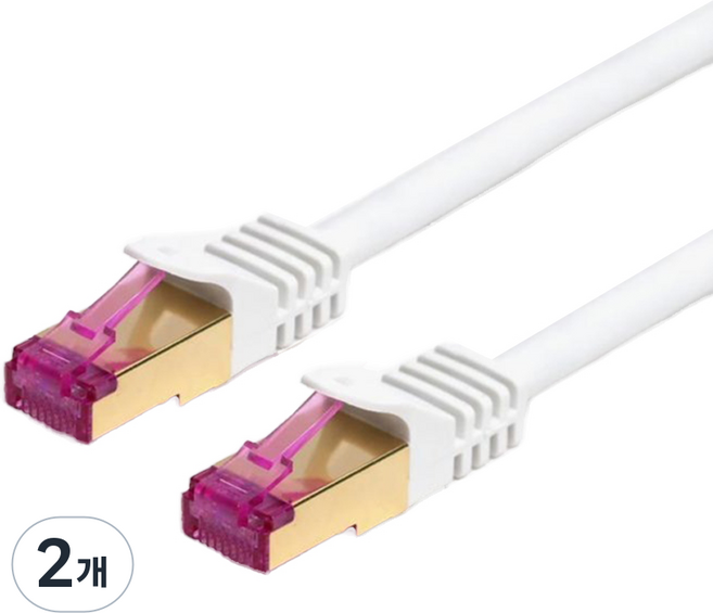 NEXTU Kesdo UTP CAT 8 電競超高速Giga網路線, 白色, 7m, 2個