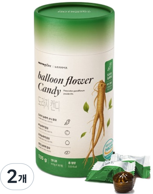 뉴트라라이프 도라지 캔디 30p, 2개, 135g